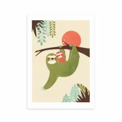 East End Prints Mama Sloth Print