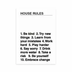 East End Prints House Rules Print