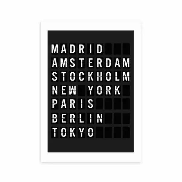 East End Prints Arrivals Board Print 1 East End Prints Arrivals Board Print